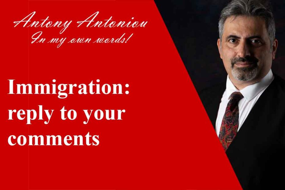 Immigration reply to your comments