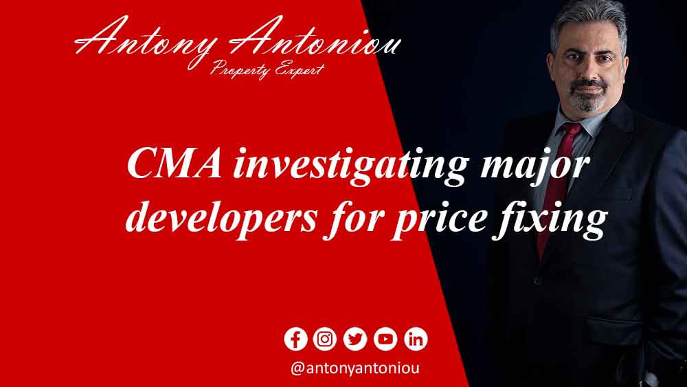 CMA investigating major developers for price fixing